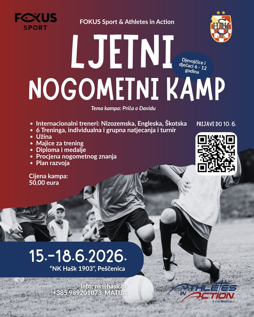Nogometni kamp za djecu od 6 do 12 godina